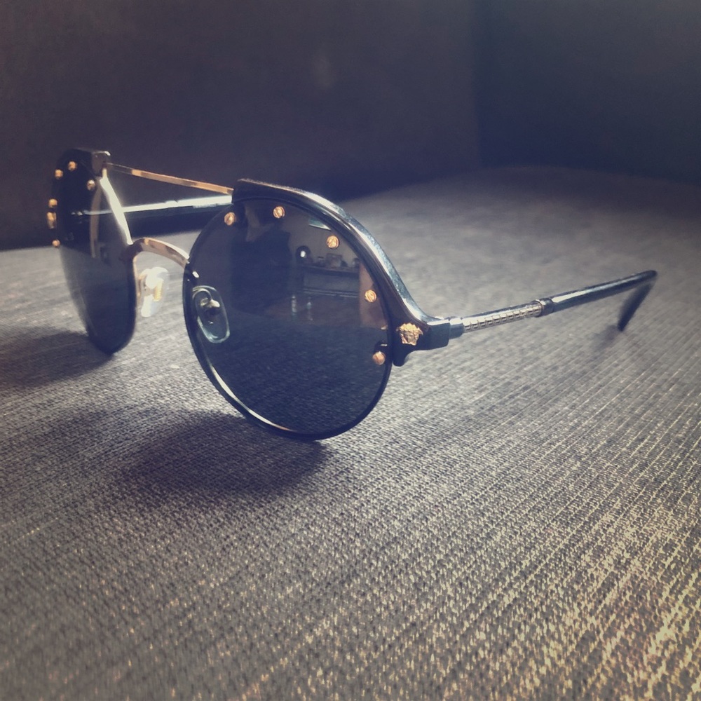 Versace black and gold sunglasses